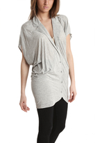 Thumbnail for your product : Under.Ligne by Doo.Ri Short Sleeve Draped Cardigan