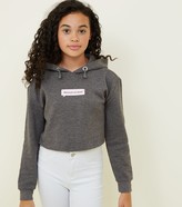 Thumbnail for your product : New Look Girls Squad Logo Crop Hoodie