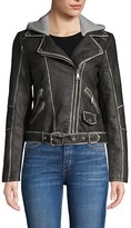 Fitted Hooded Leather Jacket | Shop the world’s largest collection of