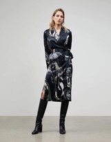 Plus-Size Swirl Print Haverford Dress 
