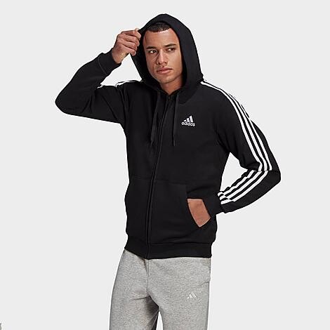 Mens Black Adidas Full Zip Hoodie | Shop the world's largest collection of  fashion | ShopStyle