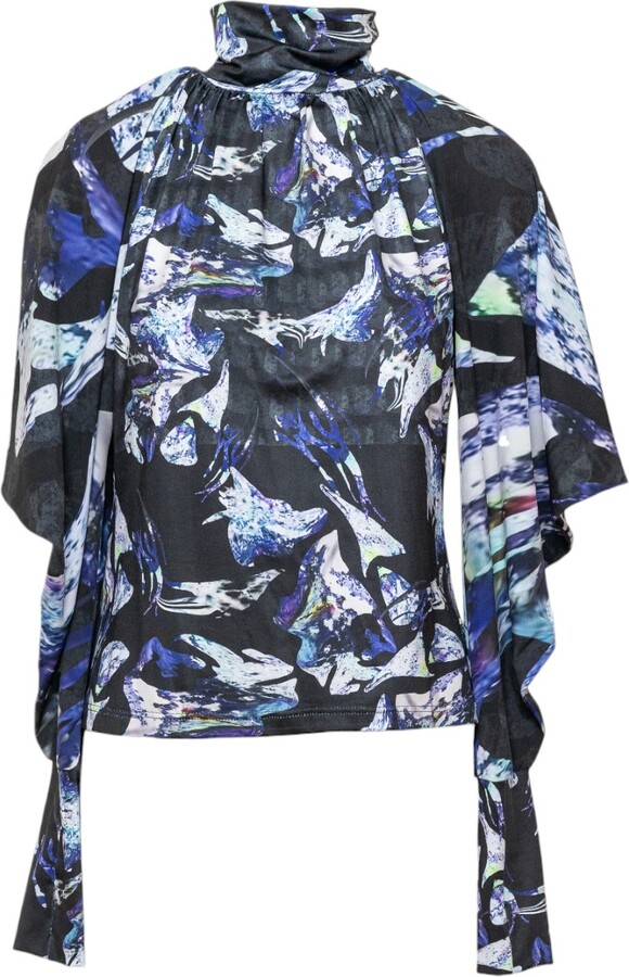 Artista Dark Crystal Printed Drape Top
