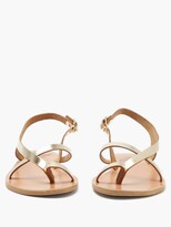 Thumbnail for your product : Ancient Greek Sandals Cynthia Metallic-leather Slingback Flat Sandals - Gold