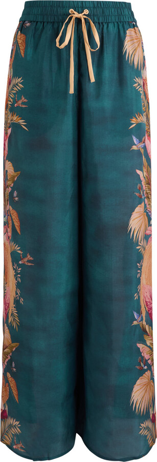 Zimmermann Ascension Relaxed Printed Silk Trousers