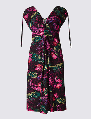 M&S Collection Floral Print Sleeveless Beach Dress