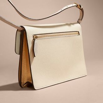 Burberry Small Leather and House Check Crossbody Bag