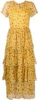 Thumbnail for your product : HVN Fruit-Print Tiered Dress