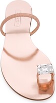 Thumbnail for your product : Casadei Toe Strap Glitter Sandals