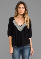 Thumbnail for your product : T-Bags 2073 T-Bags LosAngeles Embellished Long Sleeve Top
