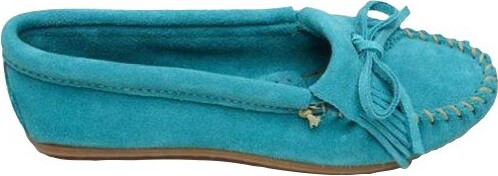 Minnetonka Women's Kilty Hardsole Casual Slippers Regular 5 Turquoise