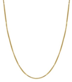 Macy's Box Link 16" Chain Necklace (0.5mm) in 18k Gold