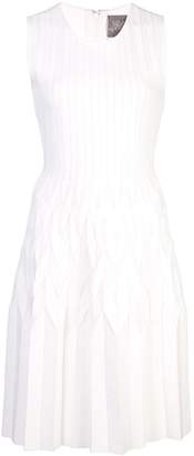 Lela Rose Chevron pleated dress