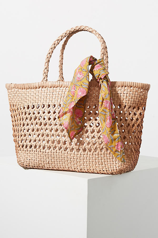 anthropologie woven bag