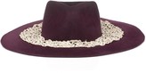 Thumbnail for your product : Littledoe Burgundy Lace Blossom Hat
