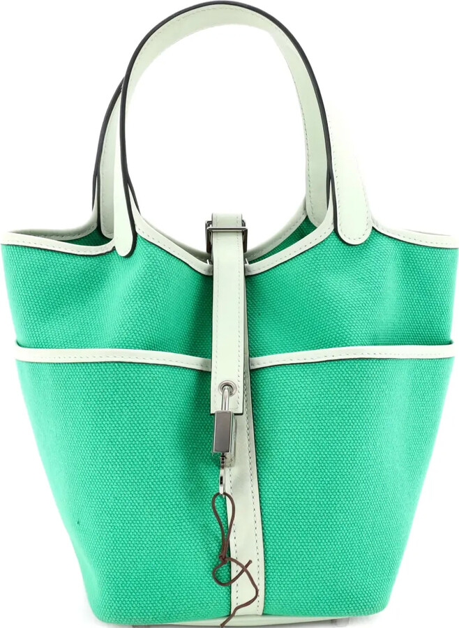 Hermès Pre-Owned Cargo Picotin Lock Bag Canvas and Swift PM bucket bag