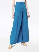 Thumbnail for your product : Vika Gazinskaya Silk Pleat Front Trousers