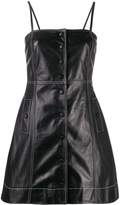 Thumbnail for your product : Ganni contrast stitching leather mini dress