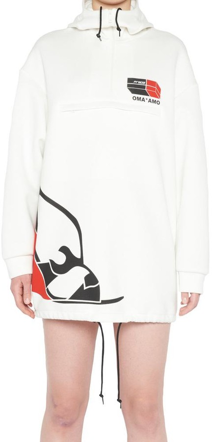prada white hoodie