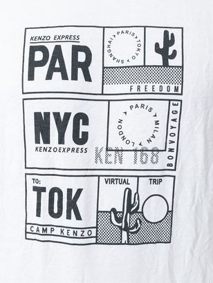 Kenzo travel tag print T-shirt