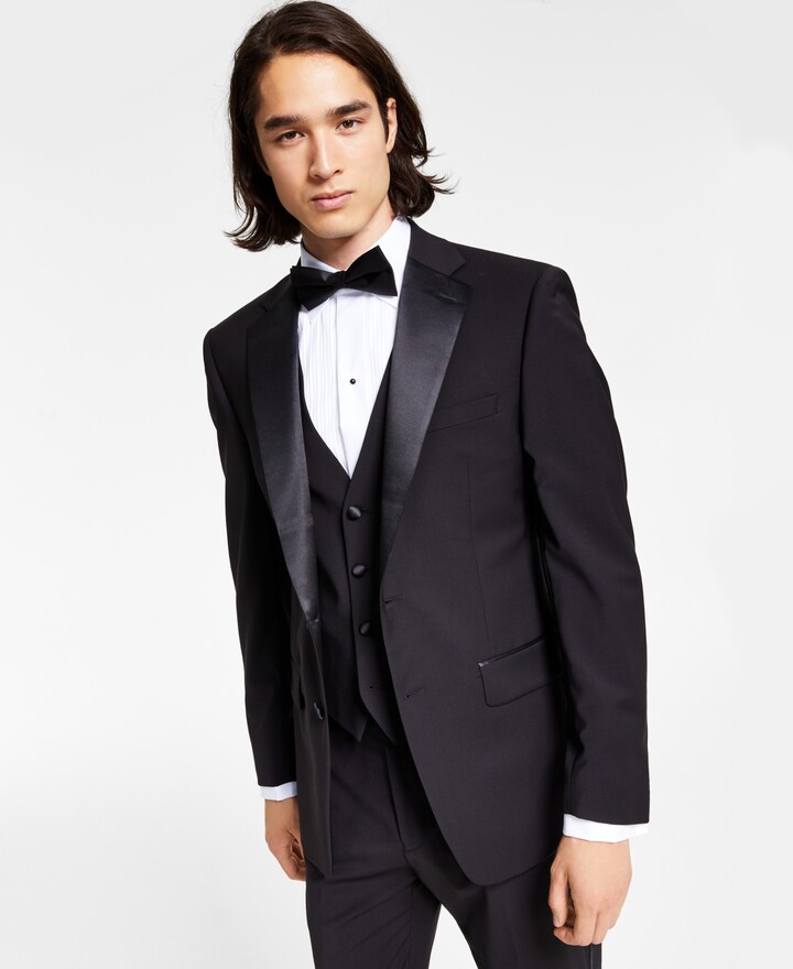 Calvin Klein Men's X-Fit Slim-Fit Infinite Stretch Black Tuxedo Jacket -  ShopStyle Suits