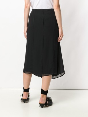 Carven Pleated Wrap Skirt
