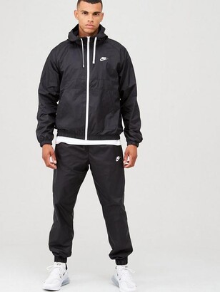 Nike Sportswear Hooded Woven Tracksuit - Black - ShopStyle Trousers