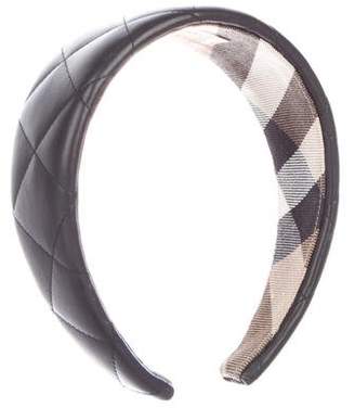 Burberry Quilted Leather Headband