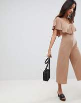 Thumbnail for your product : ASOS Design DESIGN Jumpsuit In Rib Jersey With Overlay Detail