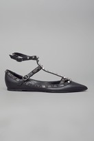 Thumbnail for your product : Valentino Studded T-Strap Flat