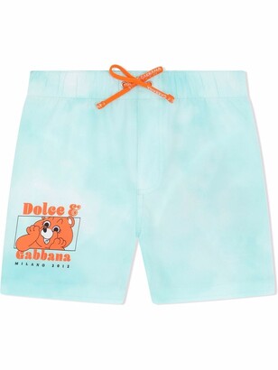 Dolce & Gabbana Children Love And Peace swimming shorts