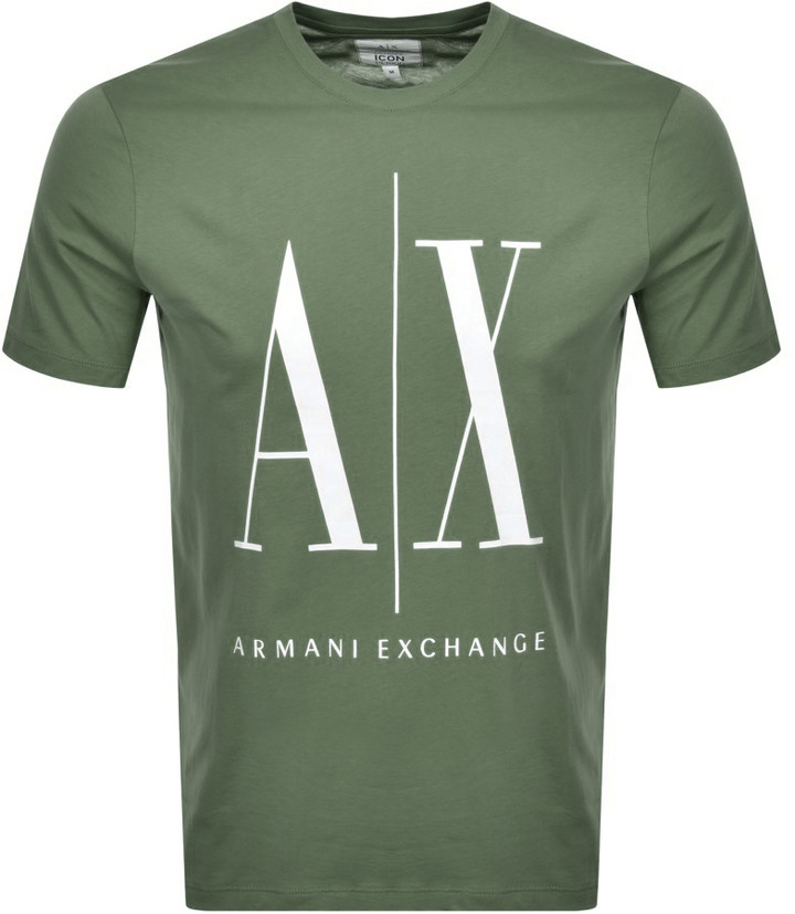 armani exchange green t shirt