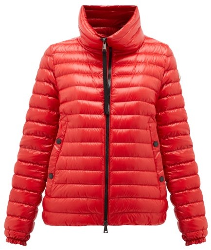 Moncler High-neck Quilted Down Jacket - Red - ShopStyle Outerwear