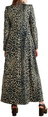 Dries Van Noten Leopard-print shell trench coat