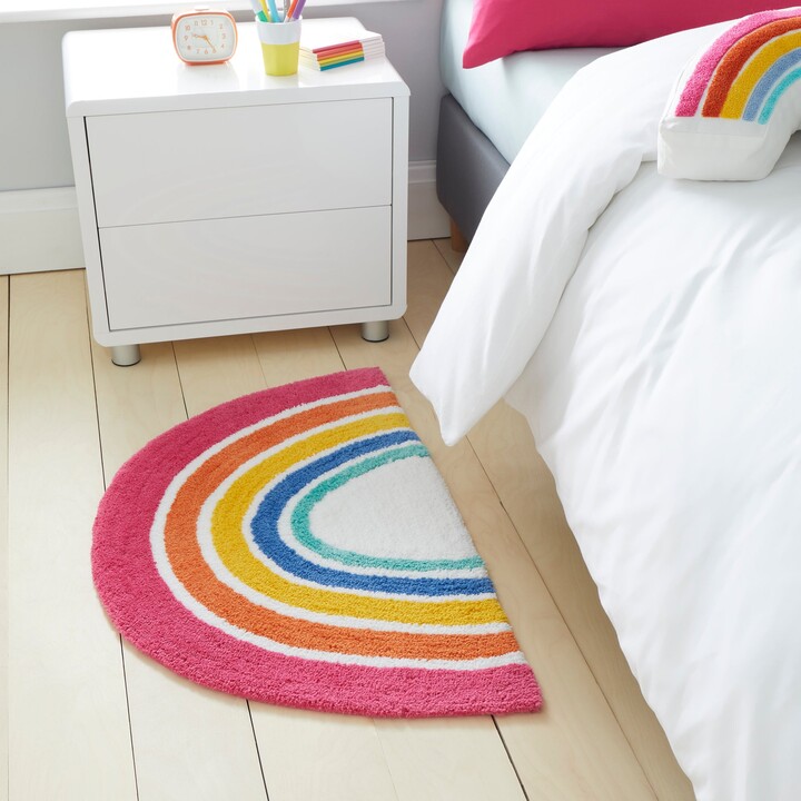 Dunelm Pink Rainbow Rug Light Pink ShopStyle
