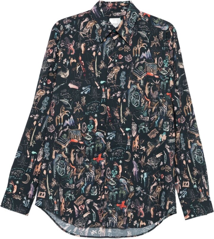Paul Smith Printed Cotton Shirt