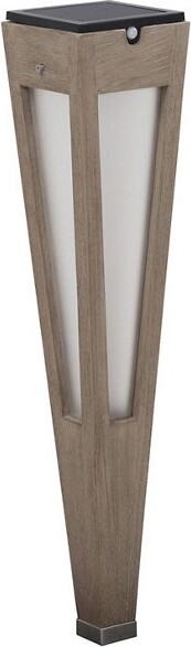 Les Jardins Lanai Solar LED Torch Light in Wood tones, Size: 24"