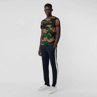 Burberry Camouflage Print Cotton T-shirt , Size: XS, Green