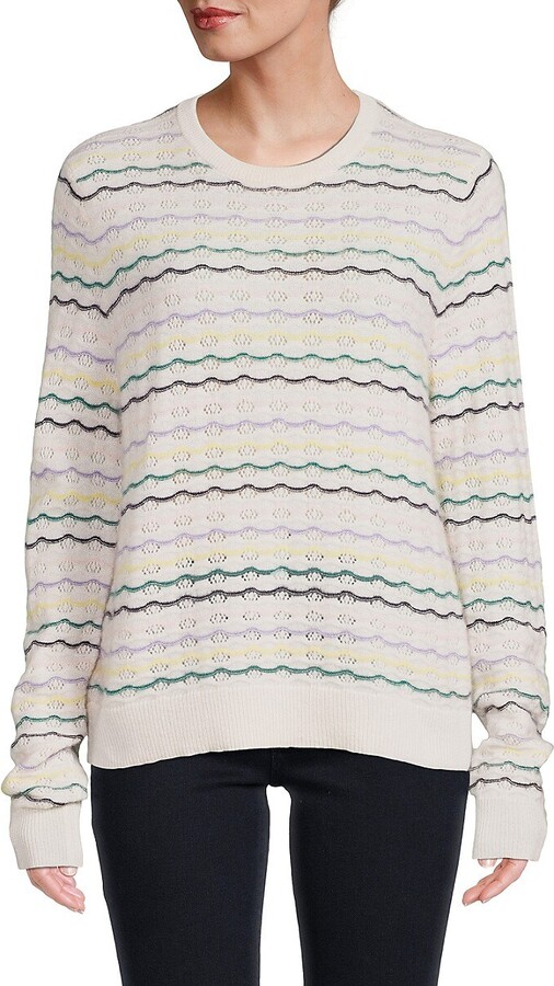 Filoro Rainbow Wave Cashmere Sweater - ShopStyle