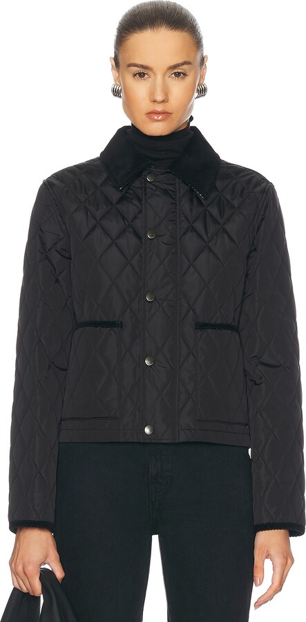 Burberry Cropped Quilted Jacket in Black