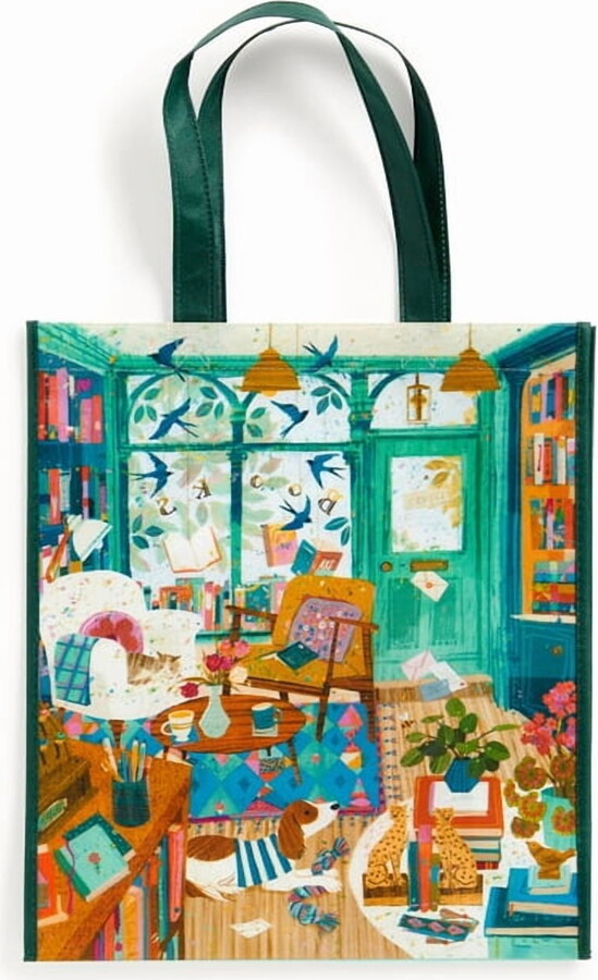 Bookshop Afternoon Reusable Shopping Bag, (Hardcover)