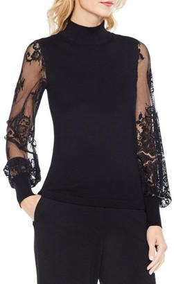 Vince Camuto Women's Lace Sleeve Sweater