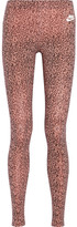 Thumbnail for your product : Nike Leg-A-See leopard-print stretch-jersey leggings