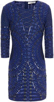 Thumbnail for your product : Pierre Balmain Embellished Stretch-tulle Mini Dress