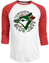 Thumbnail for your product : Rong T-shirts Men's MLB Toronto Blue Jays Jays TOR Baseball Logo 3/4 Sleeve Raglan T-Shirt ...