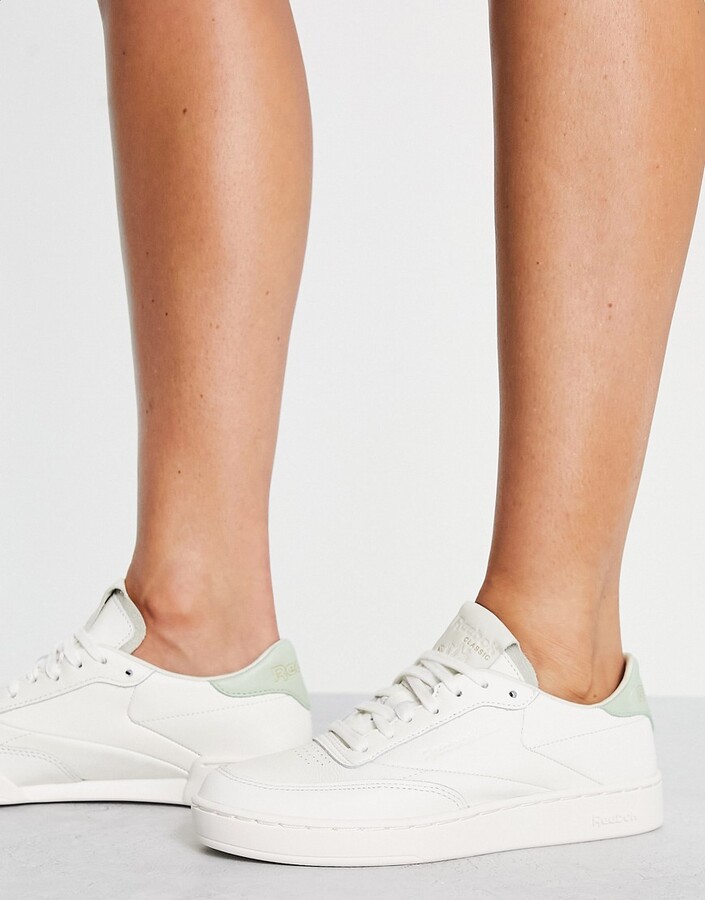 Reebok Club C Clean sneakers in off white - ShopStyle