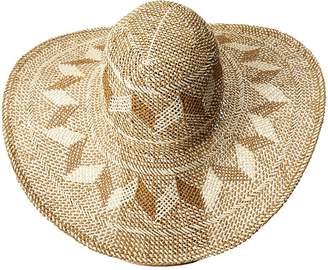 San Diego Hat Company PBL3069 Open Weave Mixed Colored Pattern Floppy Hat Caps