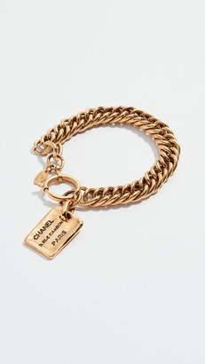 What Goes Around Comes Around Chanel Gold Cambon Plate Bracelet