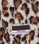 Thumbnail for your product : Miu Miu Leopard print fleece hoodie