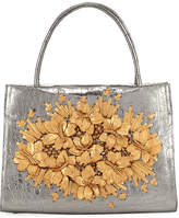 Thumbnail for your product : Nancy Gonzalez Metallic Floral Crocodile Tote Bag