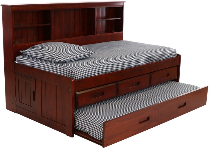 OS Home and Office Furniture Model 2822K3KD, Solid Pine Twin Daybed